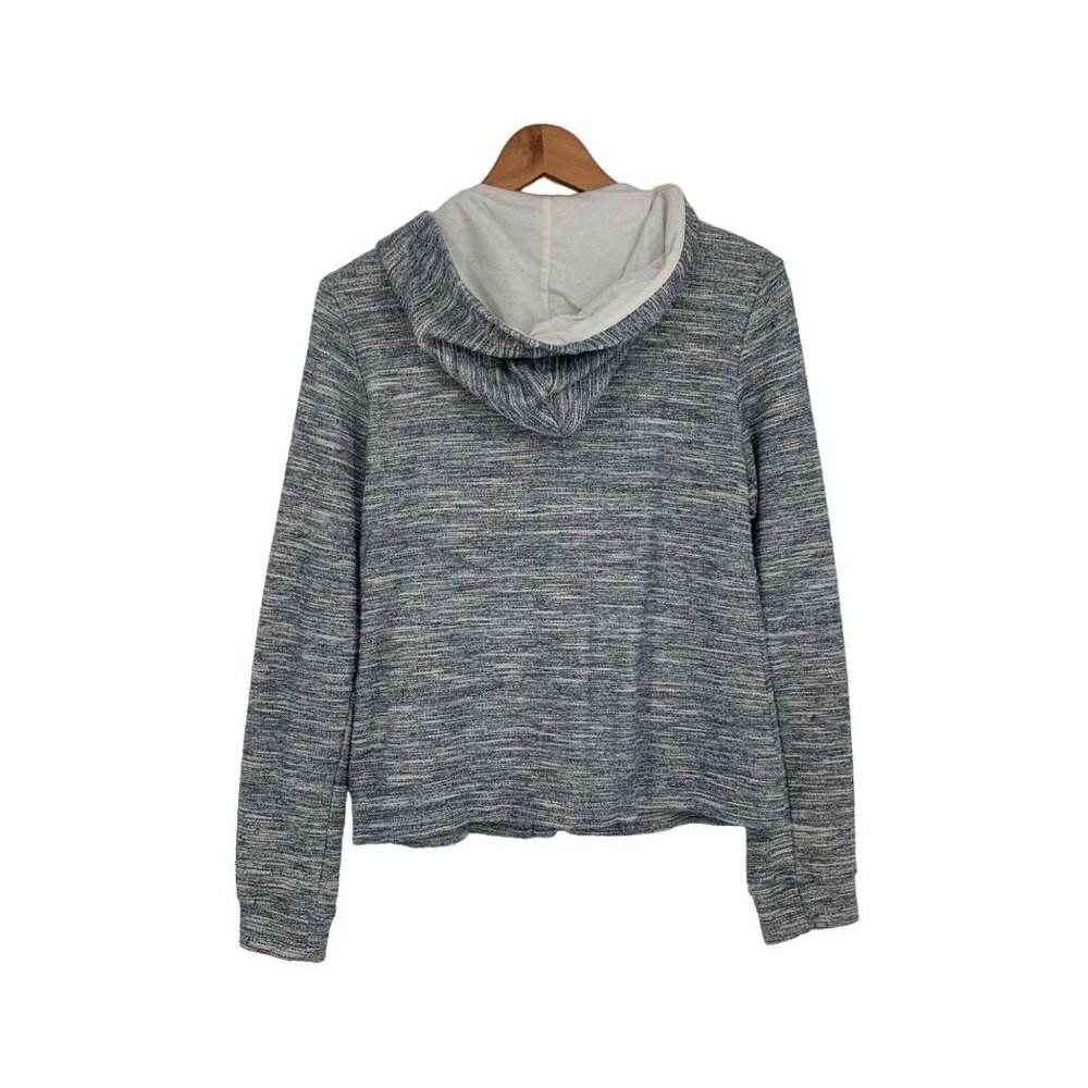 Anthropologie Saturday Sunday S Gray Jacket Hooded Zipper Accent Pockets Comfy - Picture 11 of 12